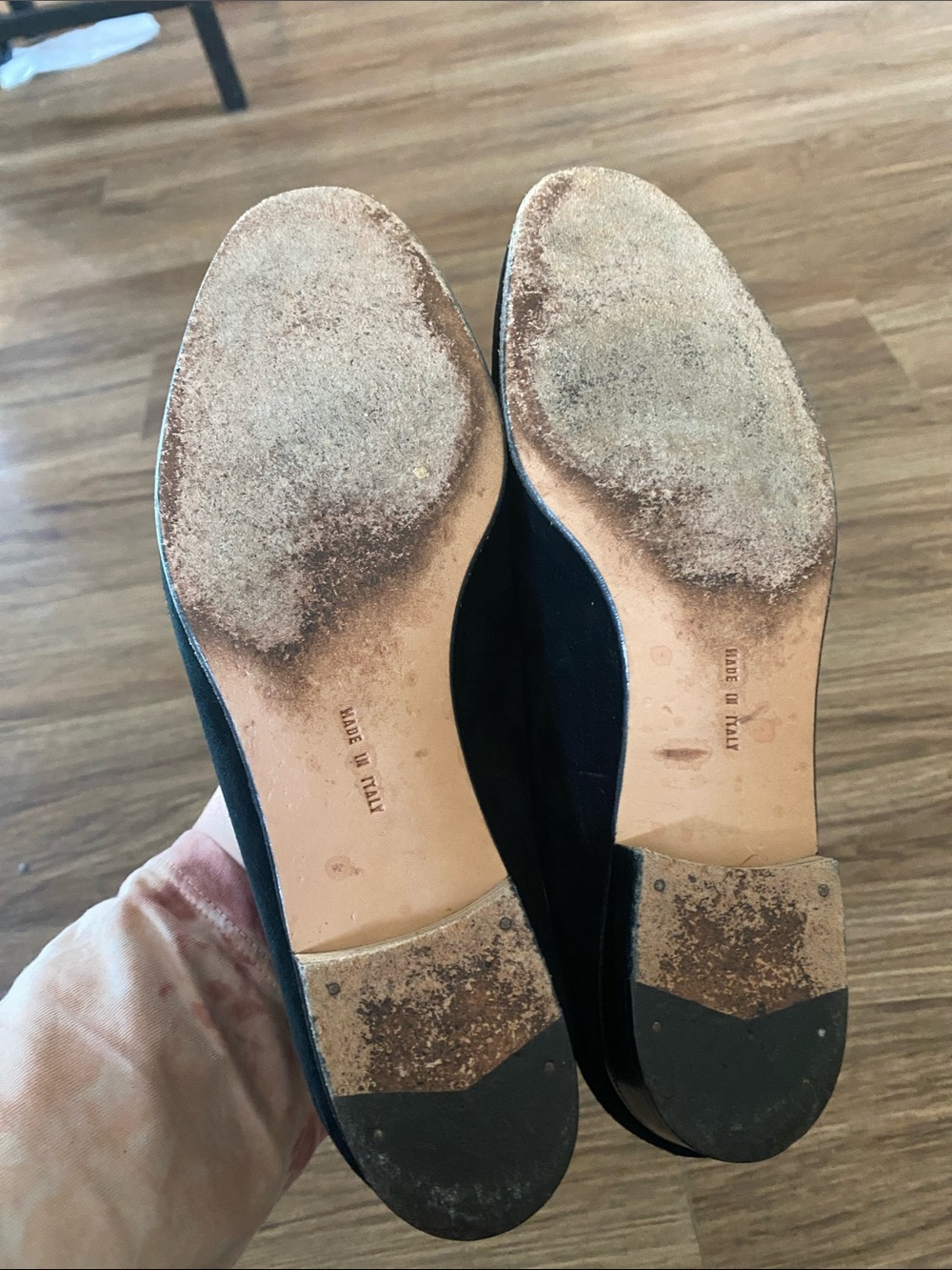 Salvatore Ferragamo loafers BABS Double Gancini black Nubuck Women 6.5 - Picture 8 of 8